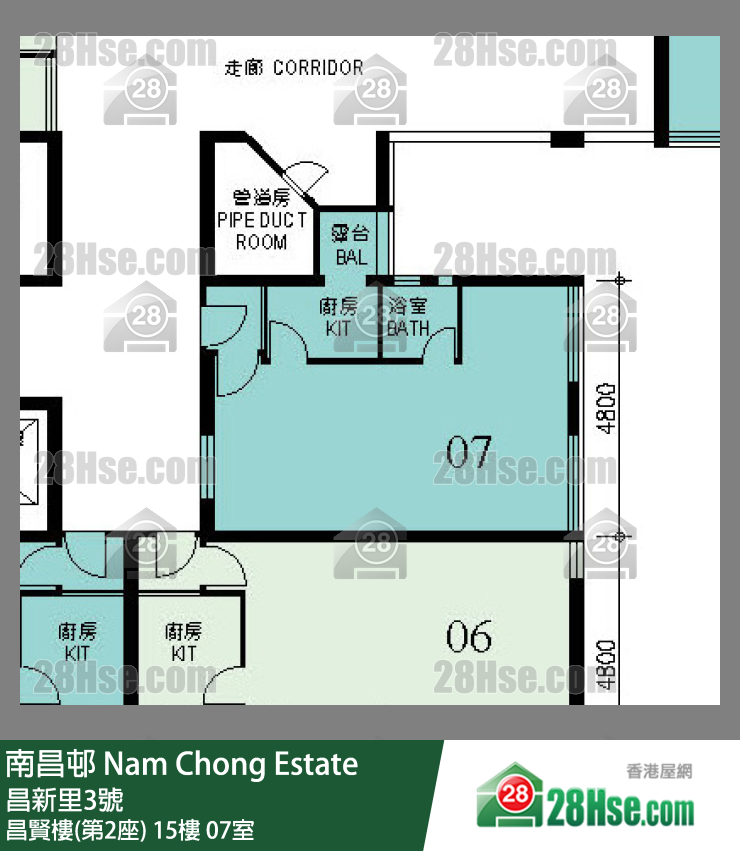 南昌邨 昌賢樓(第2座)15樓 07室 平面圖