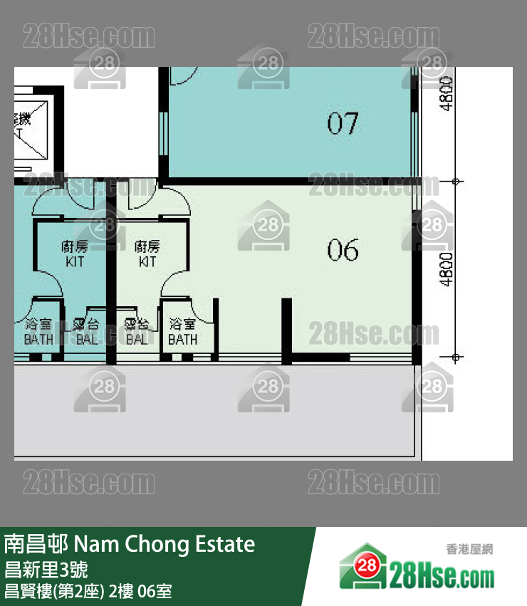 南昌邨 昌賢樓(第2座)2樓 06室 平面圖