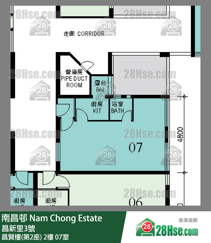 南昌邨 昌賢樓(第2座)2樓 07室 平面圖