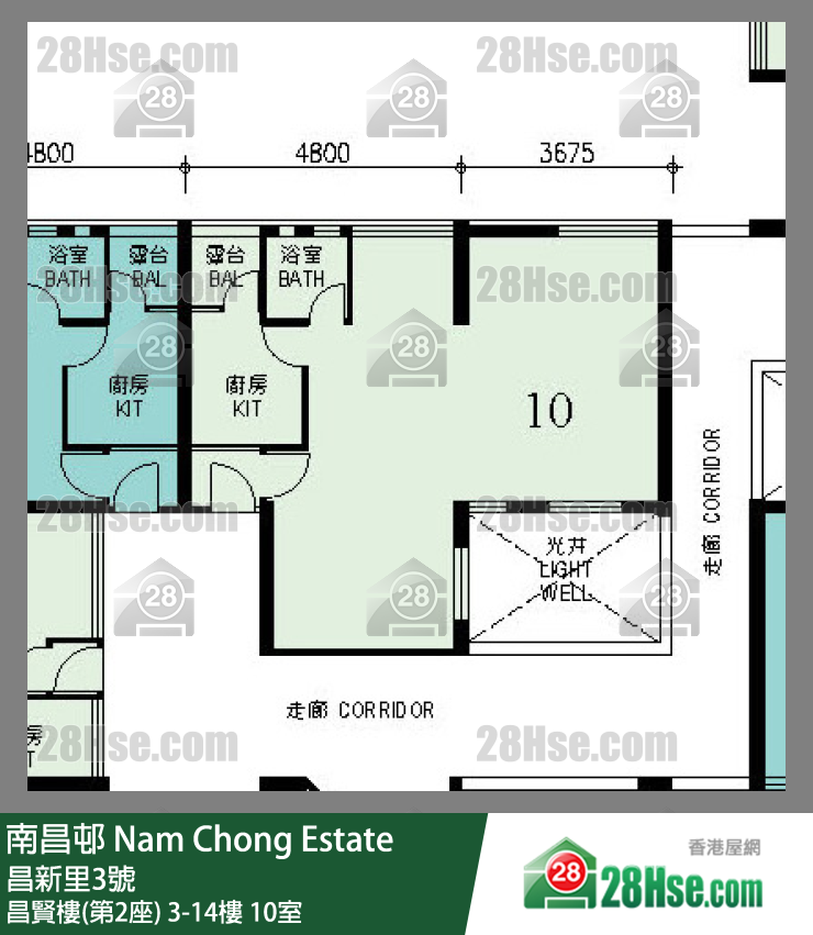 南昌邨 昌賢樓(第2座)5樓 10室 平面圖