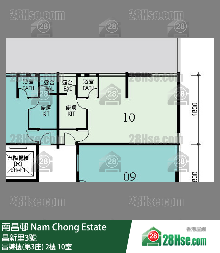 南昌邨 昌謙樓(第3座)2樓 10室 平面圖