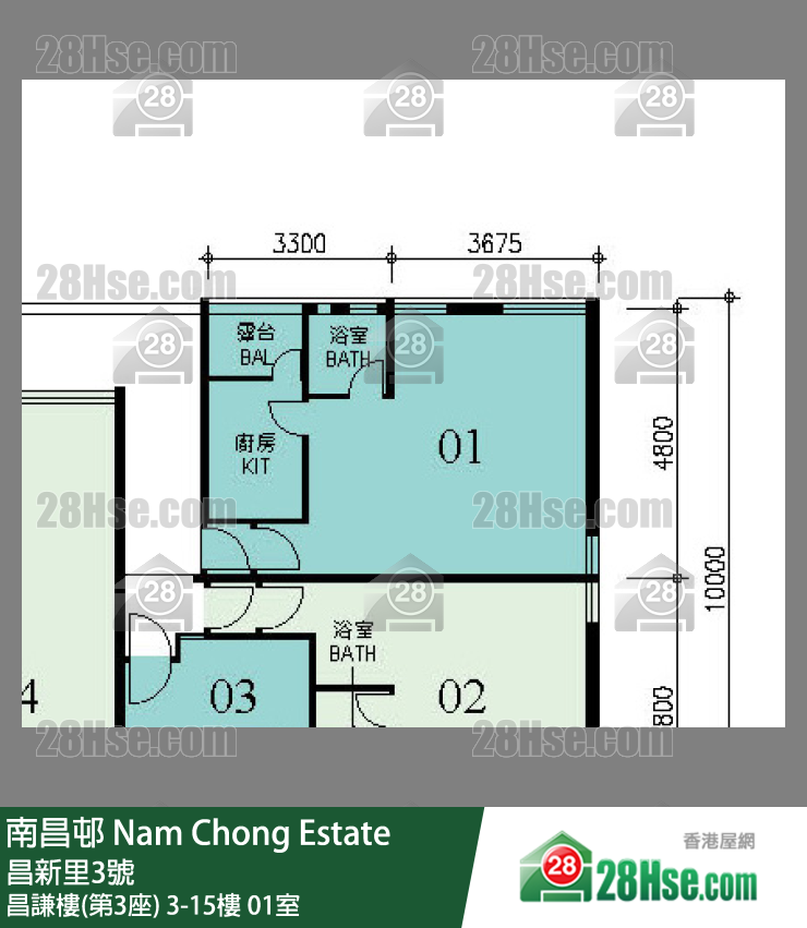 南昌邨 昌謙樓(第3座)13樓 01室 平面圖