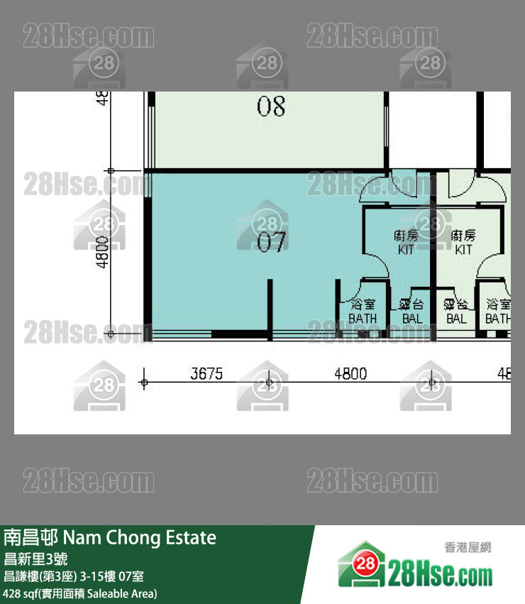 南昌邨 昌謙樓(第3座)8樓 07室 平面圖