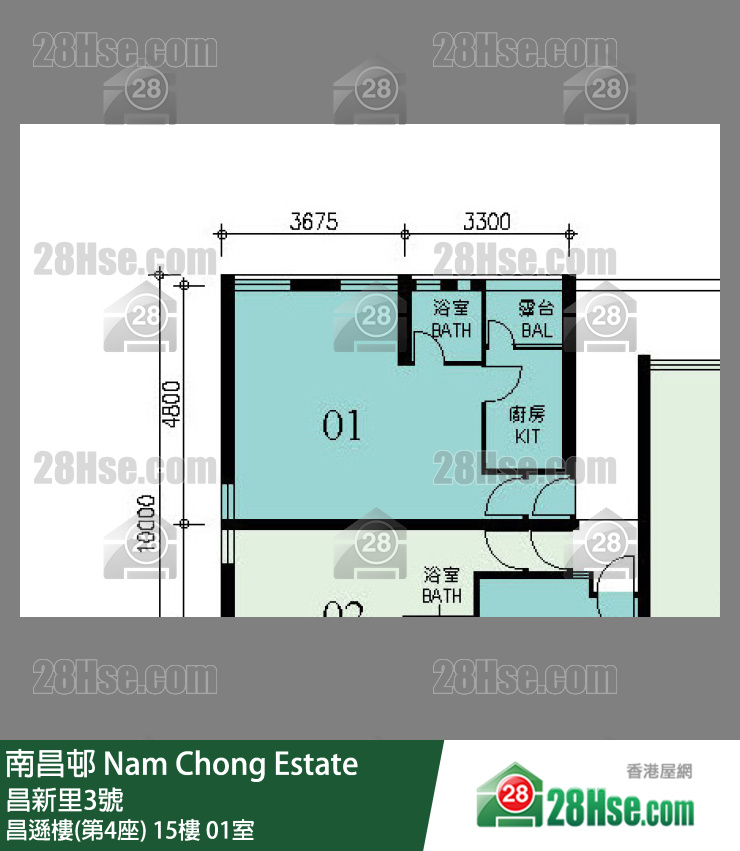 南昌邨 昌遜樓(第4座)15樓 01室 平面圖