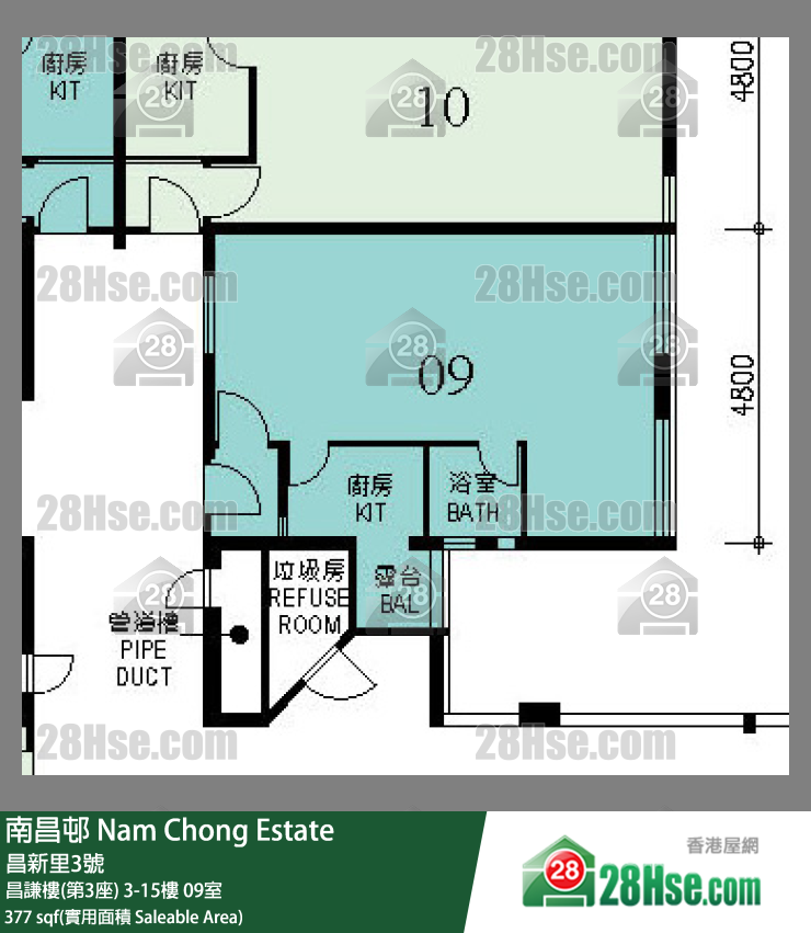 南昌邨 昌謙樓(第3座)11樓 09室 平面圖