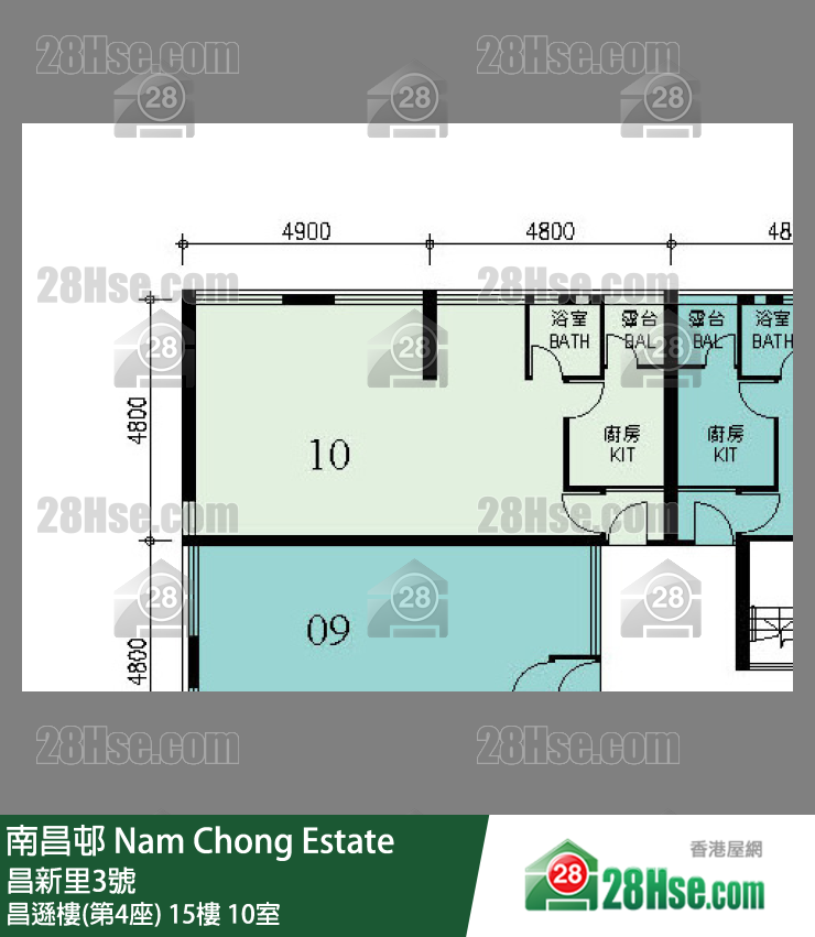 南昌邨 昌遜樓(第4座)15樓 10室 平面圖