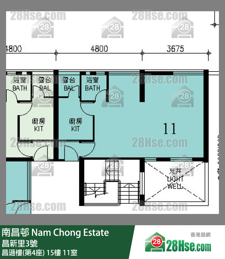 南昌邨 昌遜樓(第4座)15樓 11室 平面圖