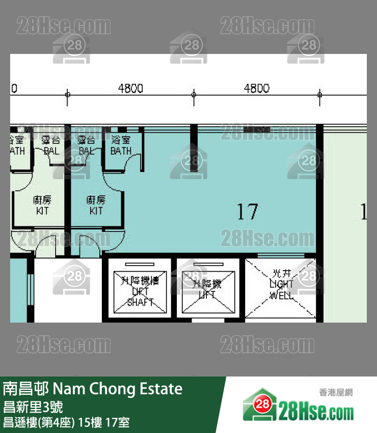 南昌邨 昌遜樓(第4座)15樓 17室 平面圖