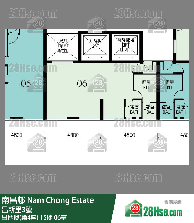 南昌邨 昌遜樓(第4座)15樓 06室 平面圖