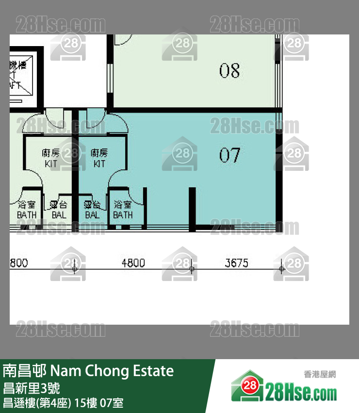 南昌邨 昌遜樓(第4座)15樓 07室 平面圖