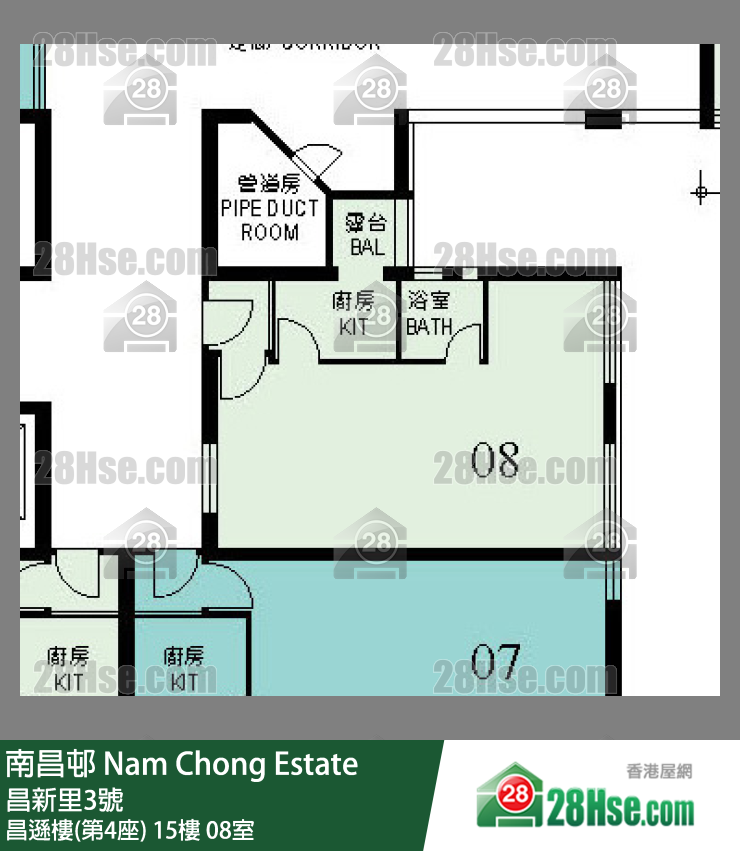 南昌邨 昌遜樓(第4座)15樓 08室 平面圖