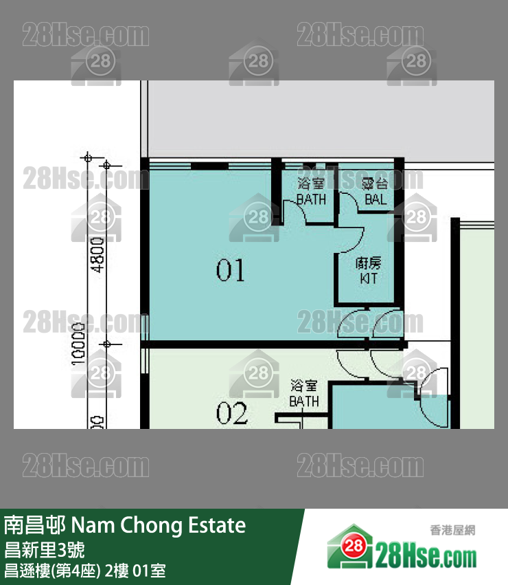 南昌邨 昌遜樓(第4座)2樓 01室 平面圖