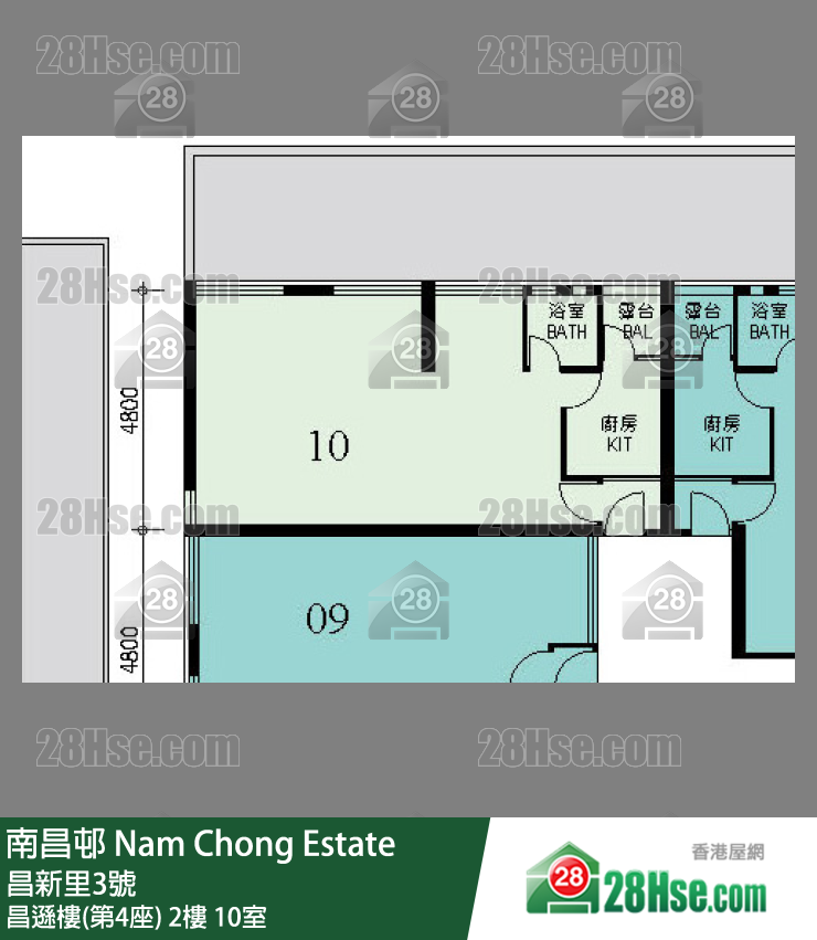 南昌邨 昌遜樓(第4座)2樓 10室 平面圖