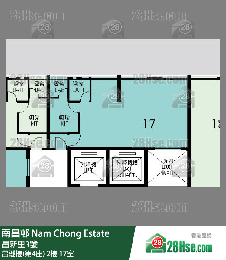 南昌邨 昌遜樓(第4座)2樓 17室 平面圖
