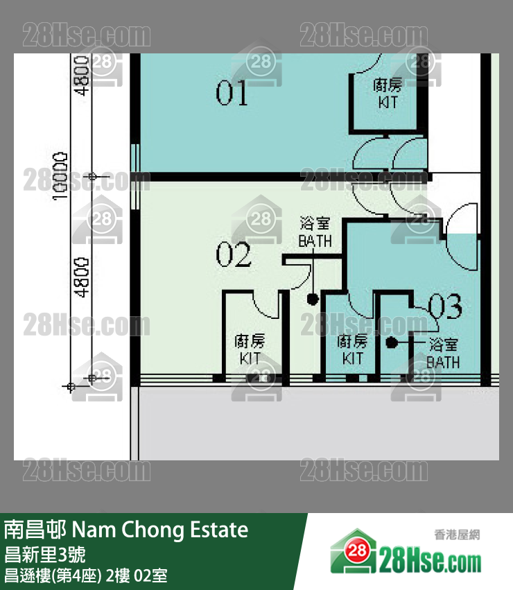 南昌邨 昌遜樓(第4座)2樓 02室 平面圖