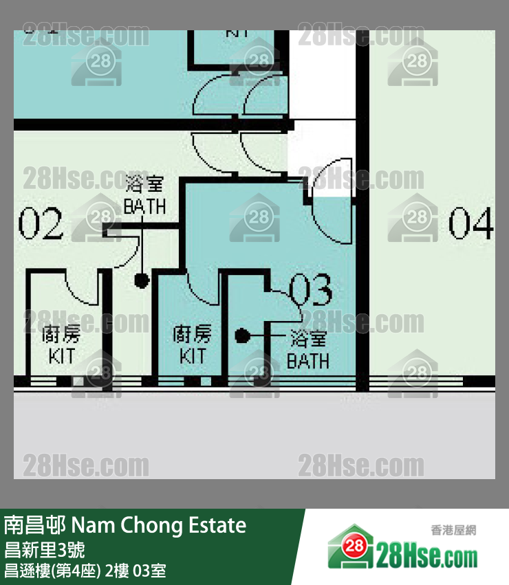 南昌邨 昌遜樓(第4座)2樓 03室 平面圖