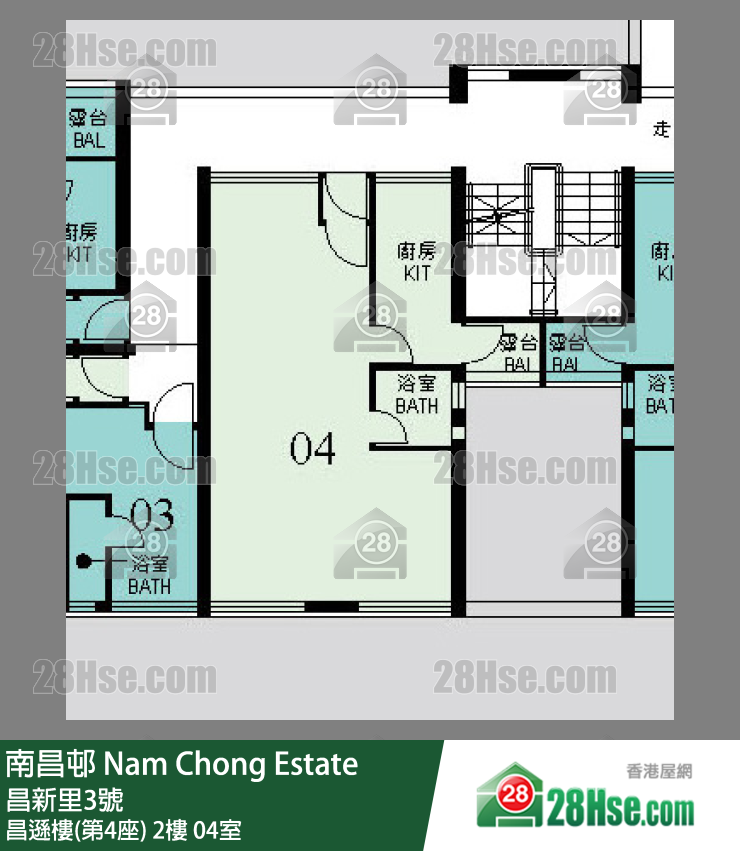 南昌邨 昌遜樓(第4座)2樓 04室 平面圖