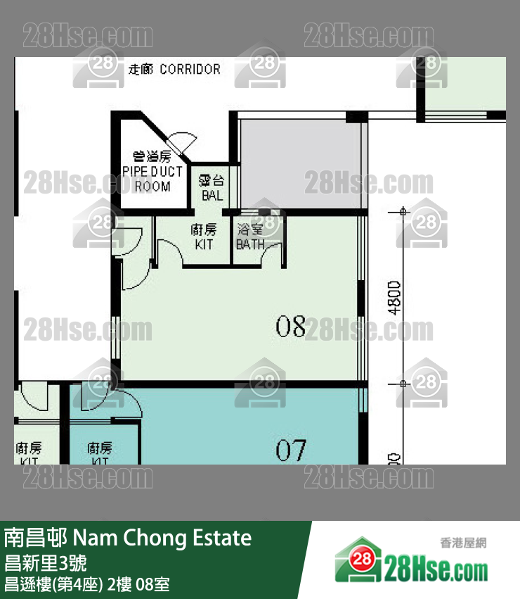 南昌邨 昌遜樓(第4座) 2樓 08室 平面圖