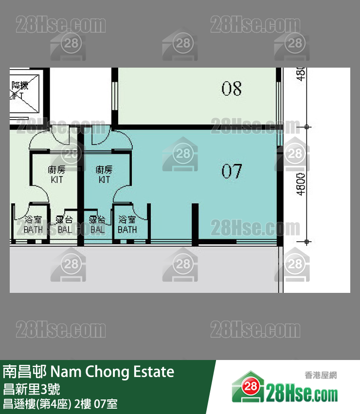 南昌邨 昌遜樓(第4座)2樓 07室 平面圖