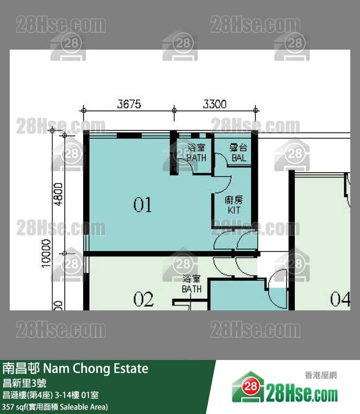 南昌邨 昌遜樓(第4座)10樓 01室 平面圖