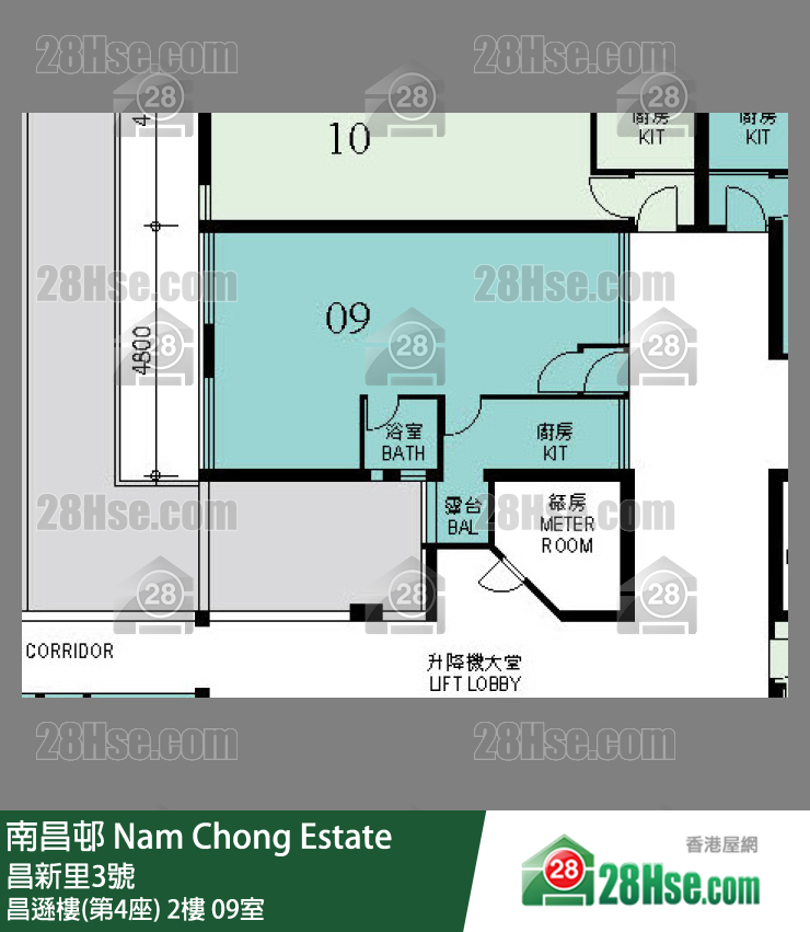 南昌邨 昌遜樓(第4座)2樓 09室 平面圖