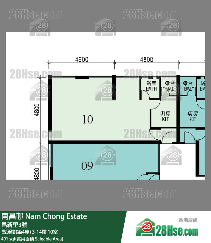 南昌邨 昌遜樓(第4座)5樓 10室 平面圖