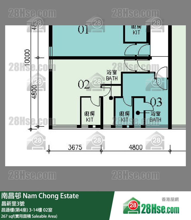 南昌邨 昌遜樓(第4座)6樓 02室 平面圖