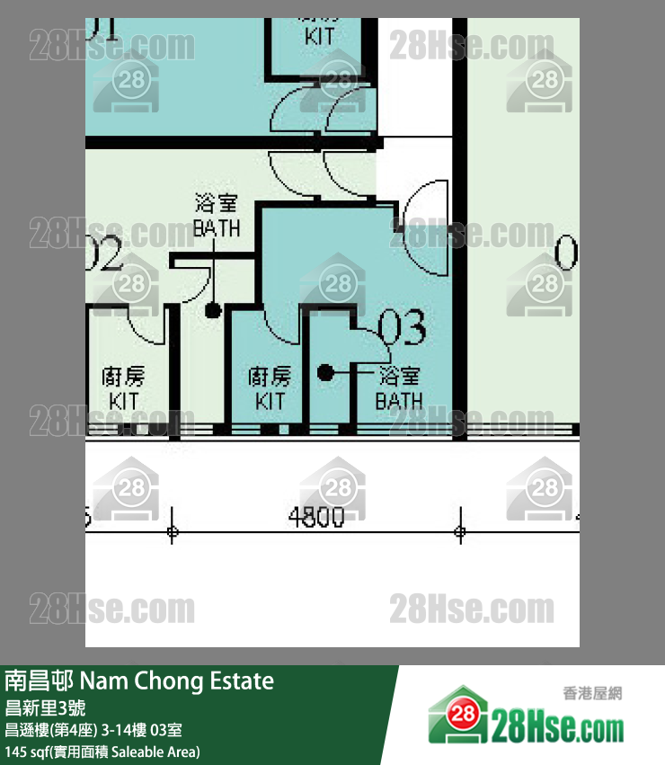 南昌邨 昌遜樓(第4座)12樓 03室 平面圖