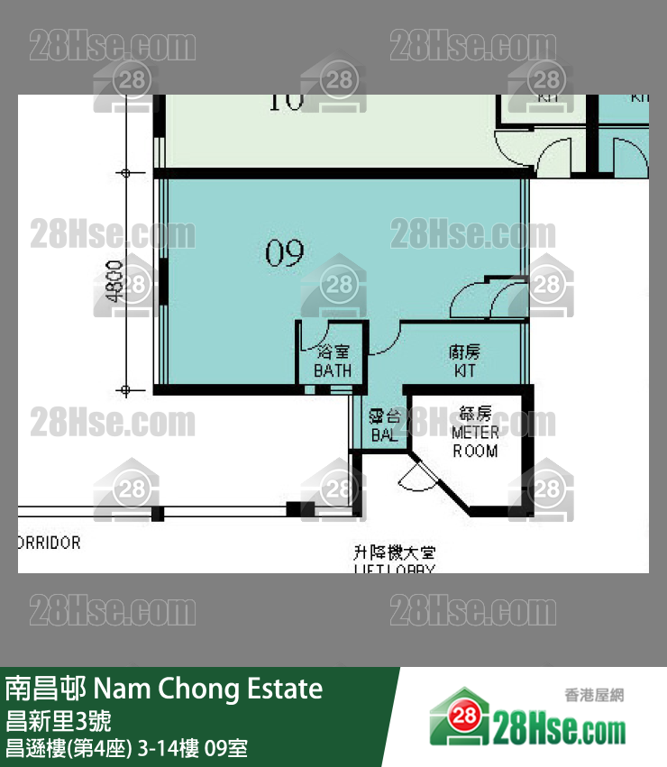 南昌邨 昌遜樓(第4座)10樓 09室 平面圖