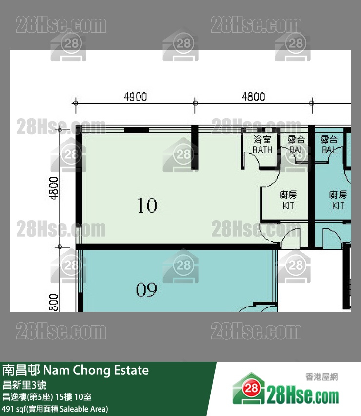 南昌邨 昌逸樓(第5座) 15樓 10室 平面圖