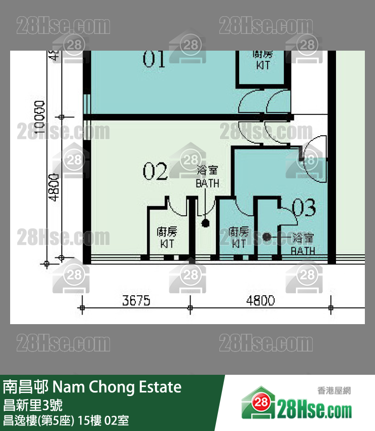 南昌邨 昌逸楼(第5座) 15楼 02室 平面图