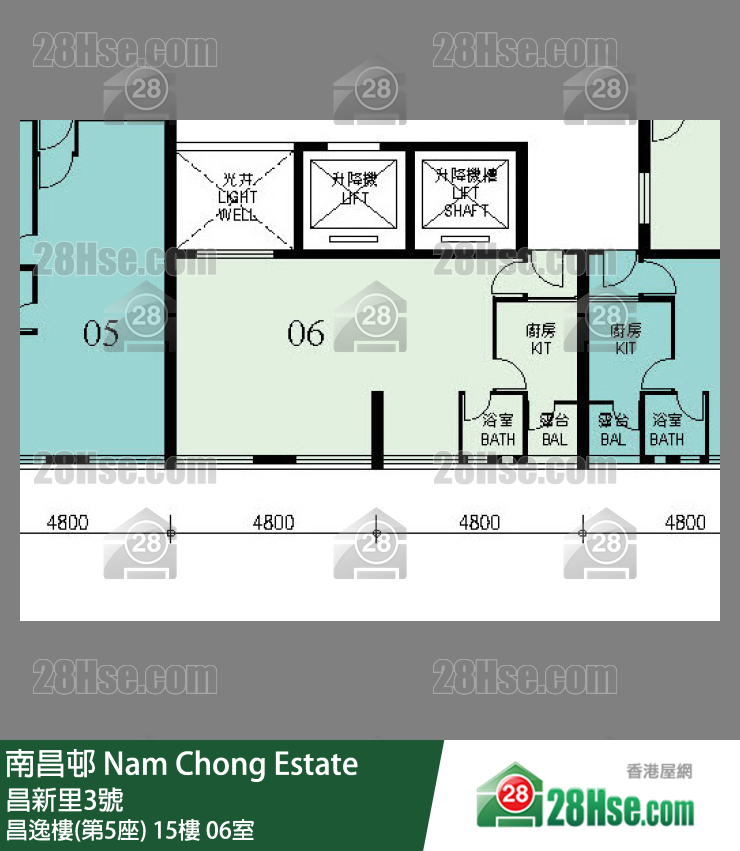 南昌邨 昌逸樓(第5座)15樓 06室 平面圖