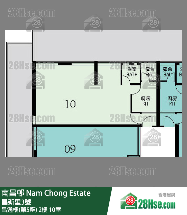 南昌邨 昌逸樓(第5座)2樓 10室 平面圖