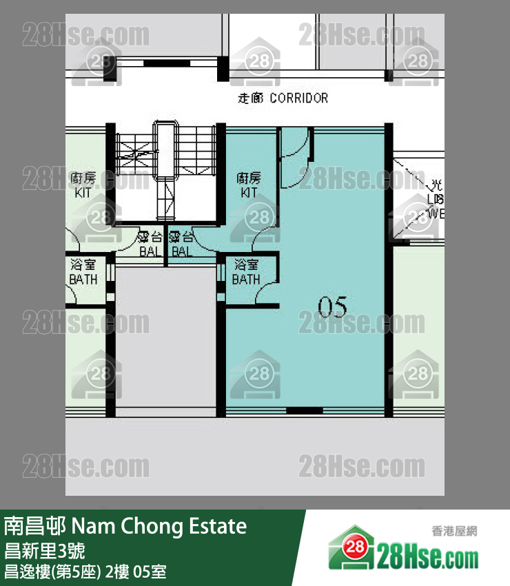 南昌邨 昌逸樓(第5座)2樓 05室 平面圖
