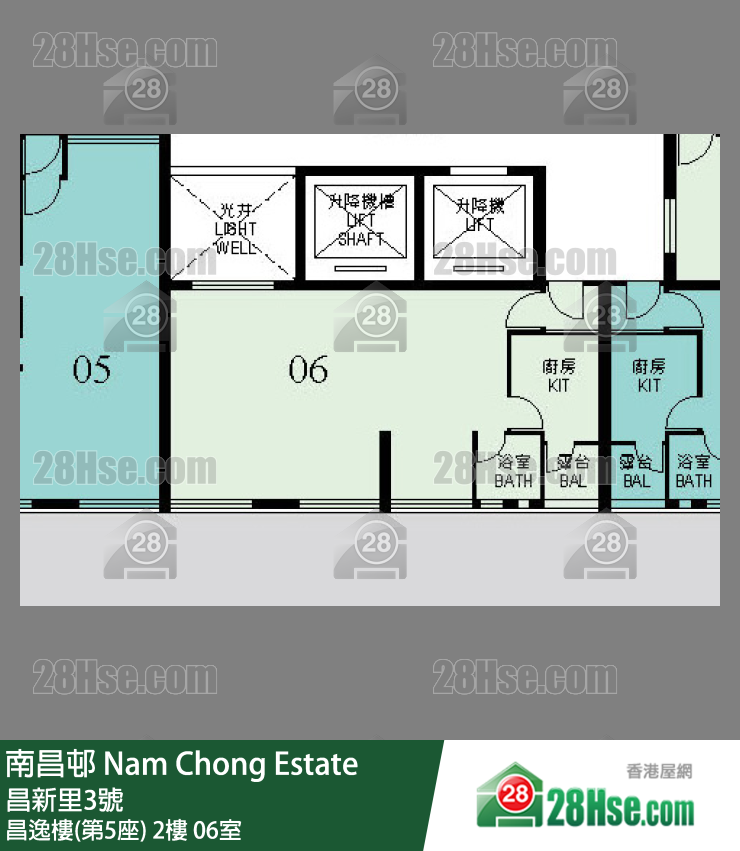 南昌邨 昌逸樓(第5座)2樓 06室 平面圖