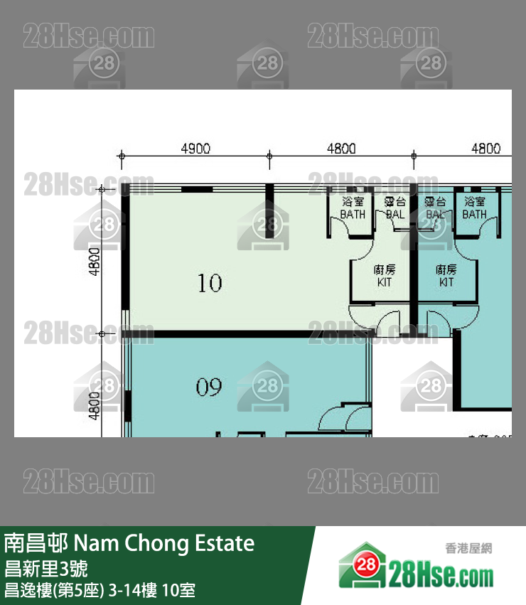 南昌邨 昌逸樓(第5座)6樓 10室 平面圖