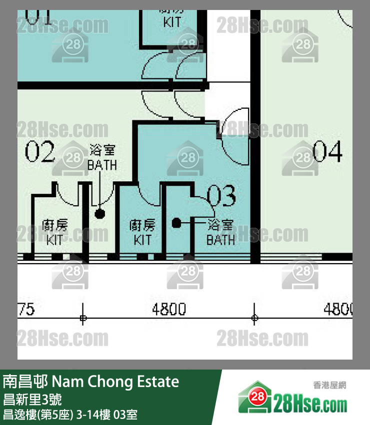 南昌邨 昌逸樓(第5座)8樓 03室 平面圖