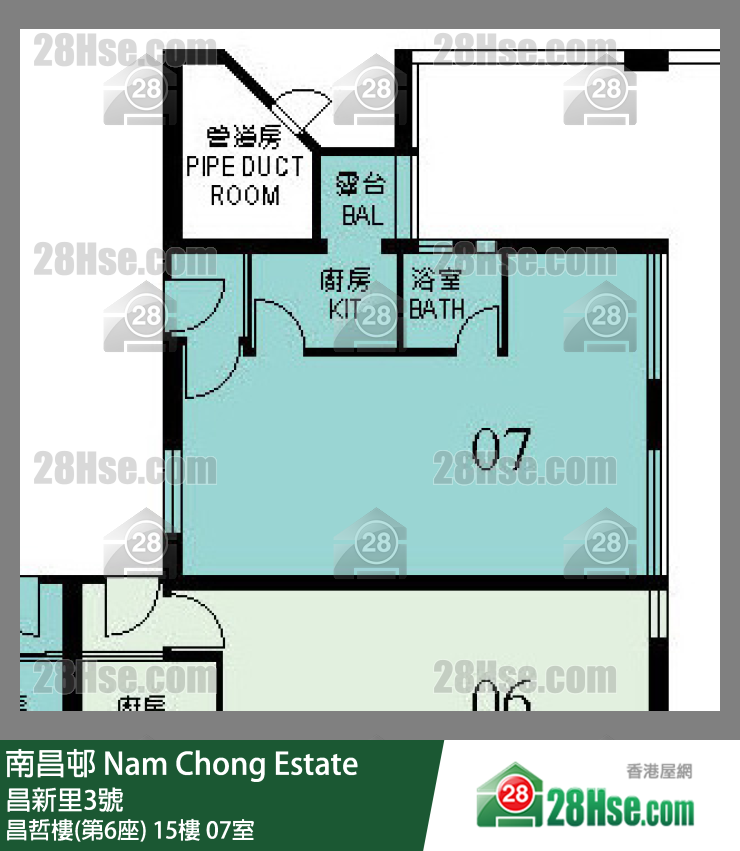 南昌邨 昌哲樓(第6座)15樓 07室 平面圖