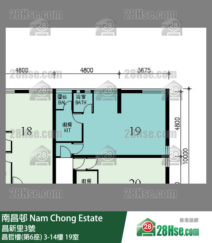 南昌邨 昌哲樓(第6座)9樓 19室 平面圖