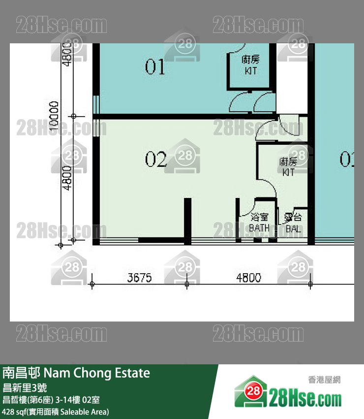 南昌邨 昌哲樓(第6座)5樓 02室 平面圖