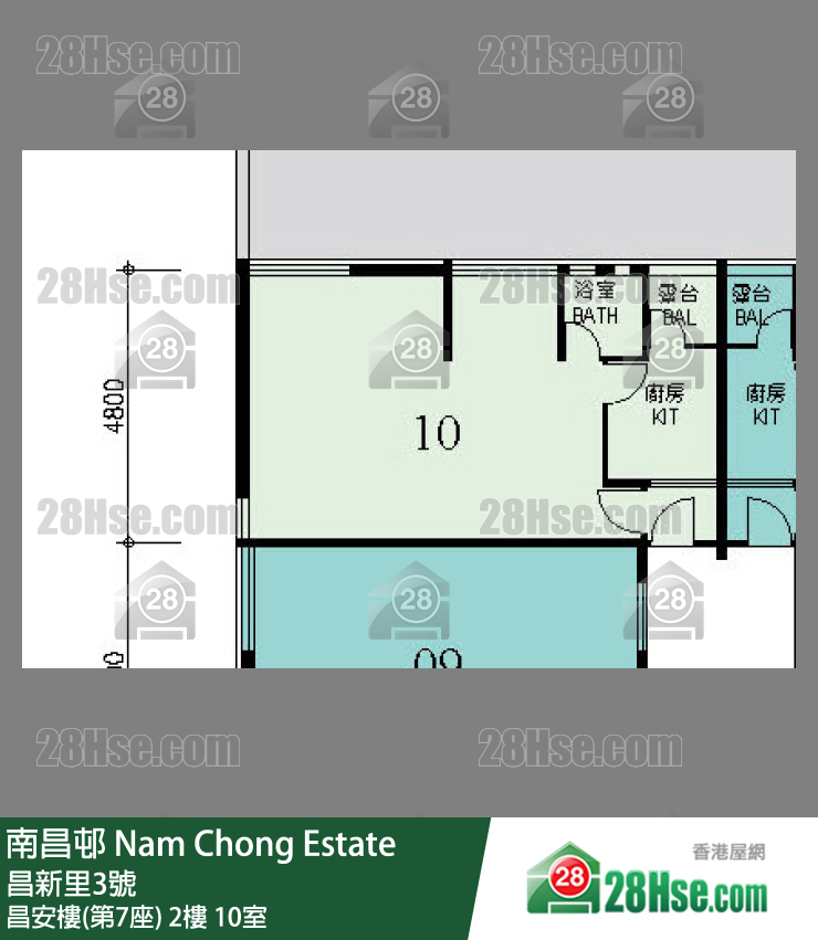南昌邨 昌安樓(第7座)2樓 10室 平面圖