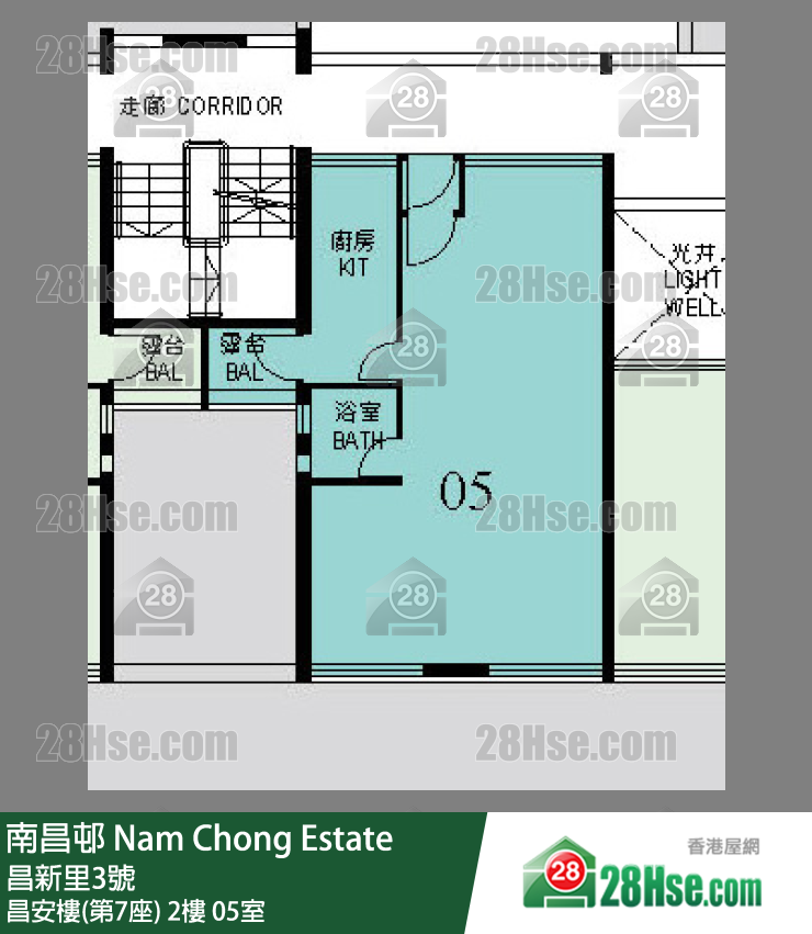 南昌邨 昌安樓(第7座)2樓 05室 平面圖