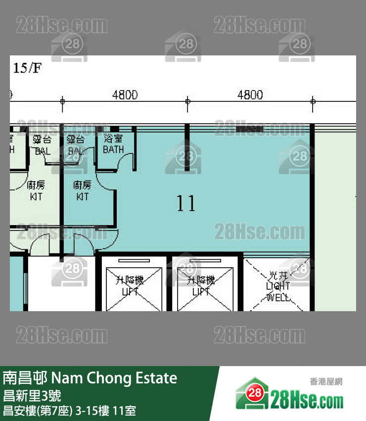 南昌邨 昌安樓(第7座)5樓 11室 平面圖