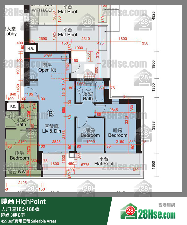 曉尚 曉尚3樓 B室 平面圖