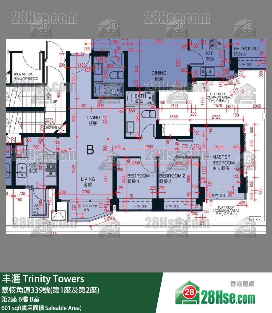 丰滙 第2座6樓 B室 平面圖