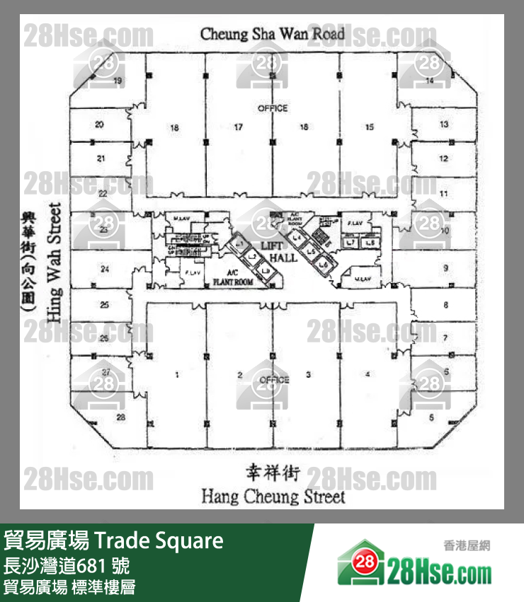 貿易廣場 標準樓層 平面圖