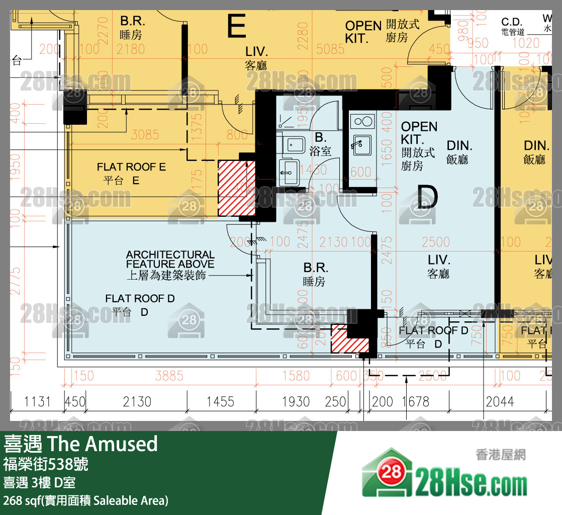 喜遇 喜遇3樓 D室 平面圖
