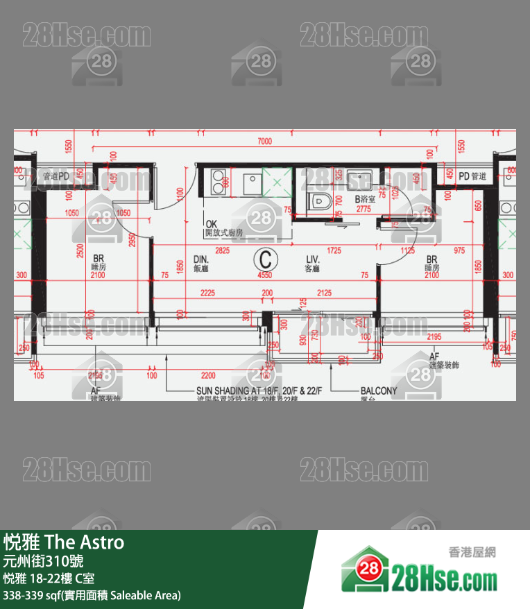 悅雅 悅雅 22樓 C室 平面圖
