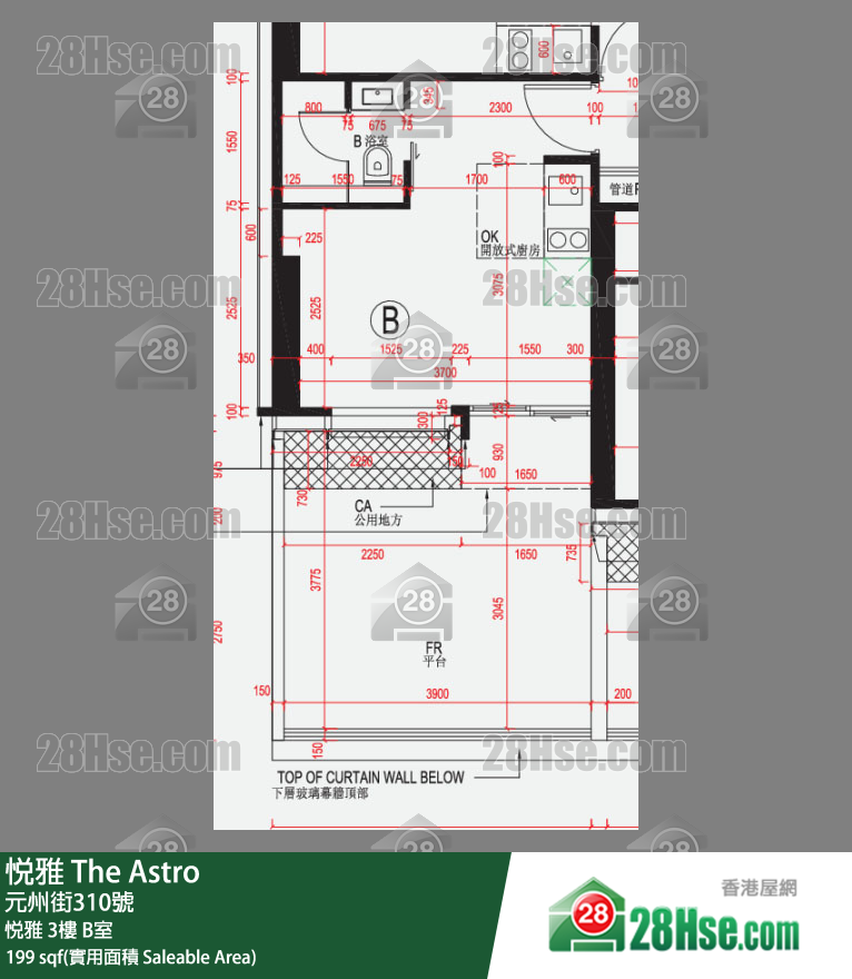 悅雅 悅雅 3樓 B室 平面圖