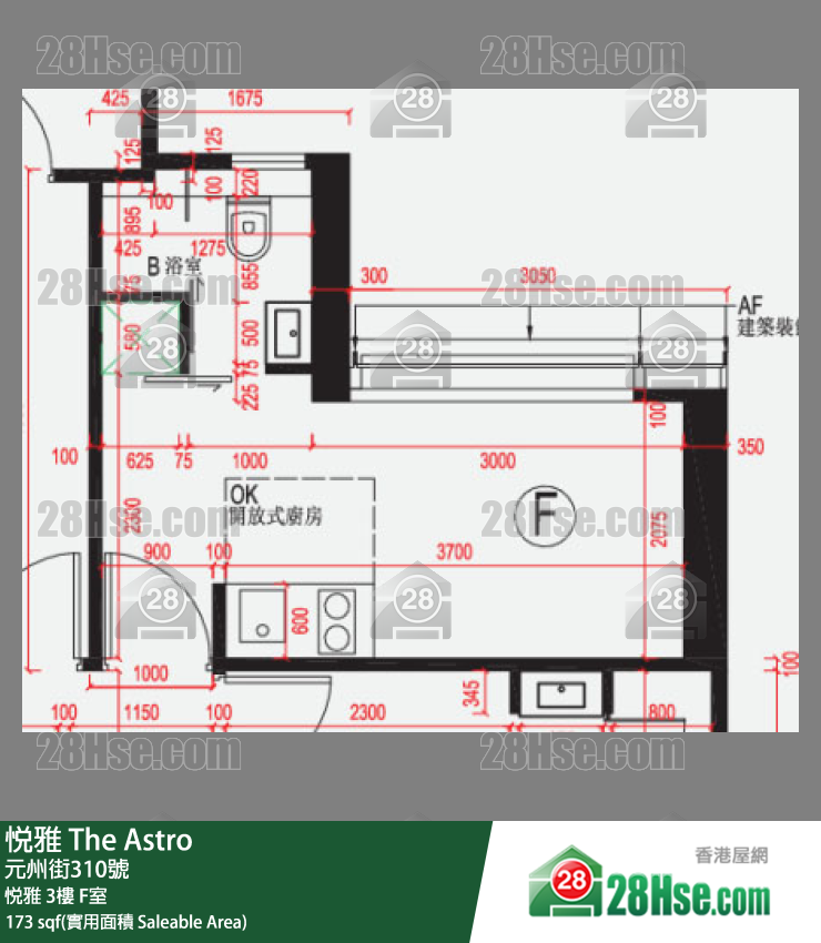 悅雅 悅雅 3樓 F室 平面圖